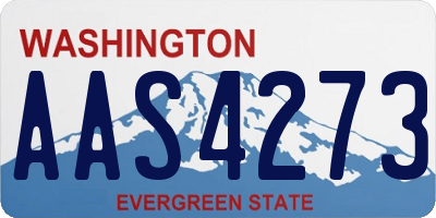 WA license plate AAS4273