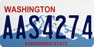 WA license plate AAS4274