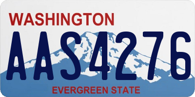 WA license plate AAS4276