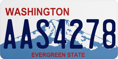 WA license plate AAS4278