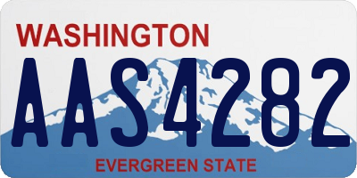 WA license plate AAS4282