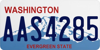 WA license plate AAS4285