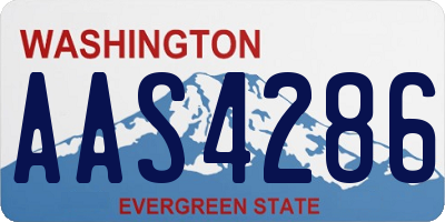 WA license plate AAS4286