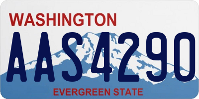 WA license plate AAS4290
