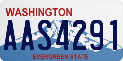 WA license plate AAS4291