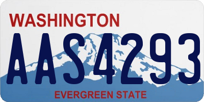 WA license plate AAS4293