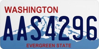 WA license plate AAS4296