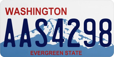 WA license plate AAS4298