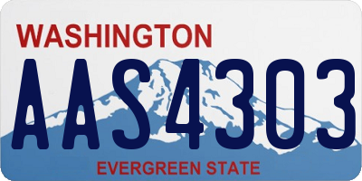 WA license plate AAS4303