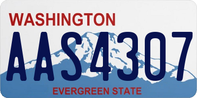 WA license plate AAS4307