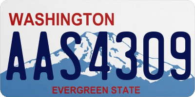 WA license plate AAS4309