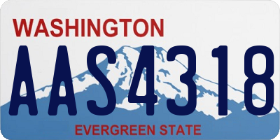 WA license plate AAS4318