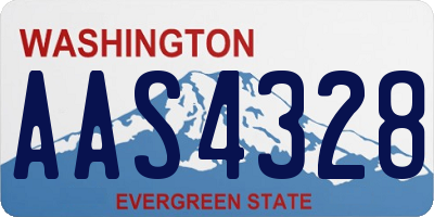 WA license plate AAS4328