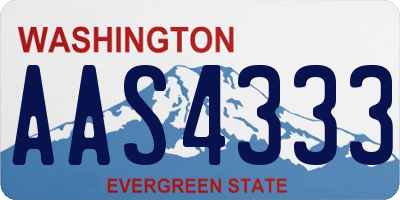 WA license plate AAS4333