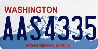 WA license plate AAS4335