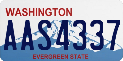 WA license plate AAS4337