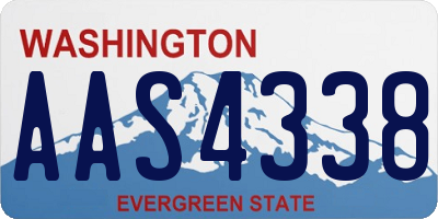 WA license plate AAS4338