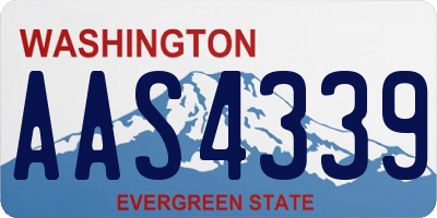 WA license plate AAS4339