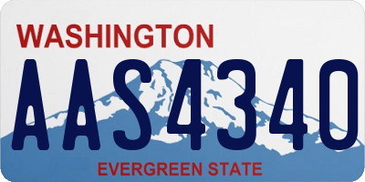 WA license plate AAS4340
