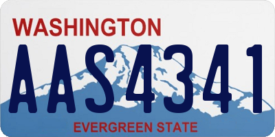 WA license plate AAS4341