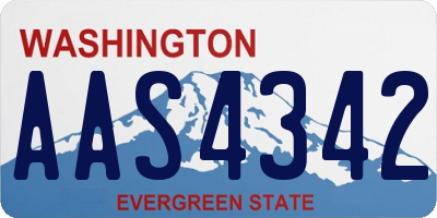 WA license plate AAS4342