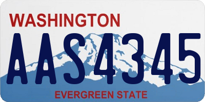 WA license plate AAS4345