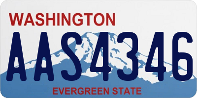 WA license plate AAS4346