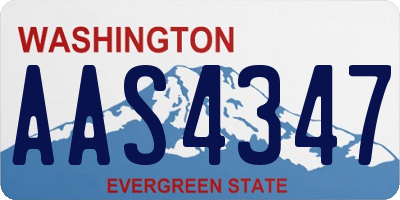 WA license plate AAS4347