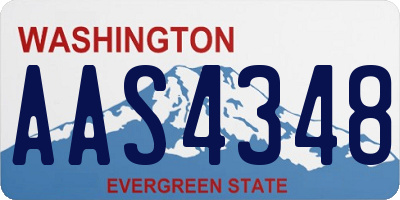 WA license plate AAS4348