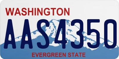 WA license plate AAS4350