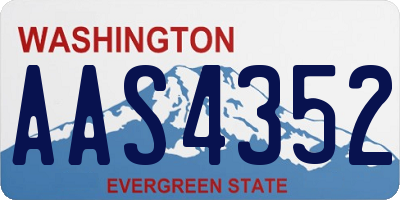 WA license plate AAS4352