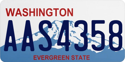 WA license plate AAS4358