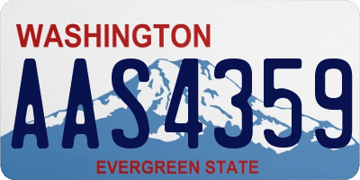 WA license plate AAS4359