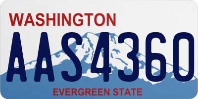 WA license plate AAS4360