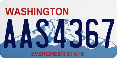 WA license plate AAS4367