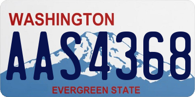WA license plate AAS4368