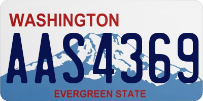WA license plate AAS4369
