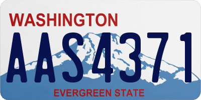 WA license plate AAS4371