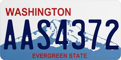 WA license plate AAS4372