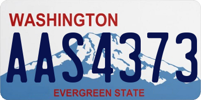 WA license plate AAS4373