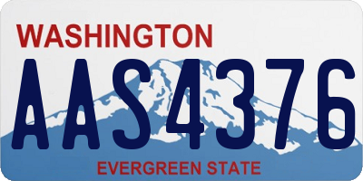 WA license plate AAS4376