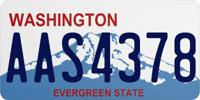 WA license plate AAS4378