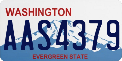 WA license plate AAS4379