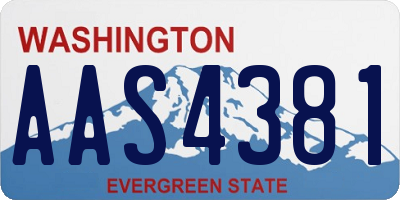 WA license plate AAS4381