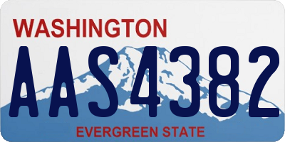 WA license plate AAS4382
