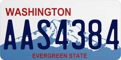 WA license plate AAS4384