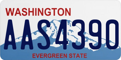 WA license plate AAS4390