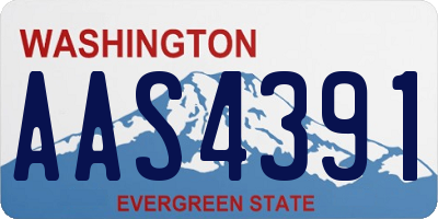 WA license plate AAS4391
