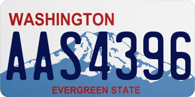 WA license plate AAS4396