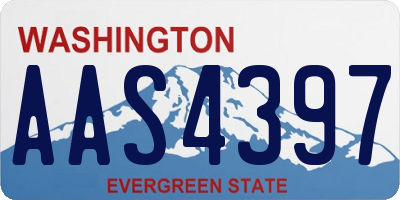 WA license plate AAS4397